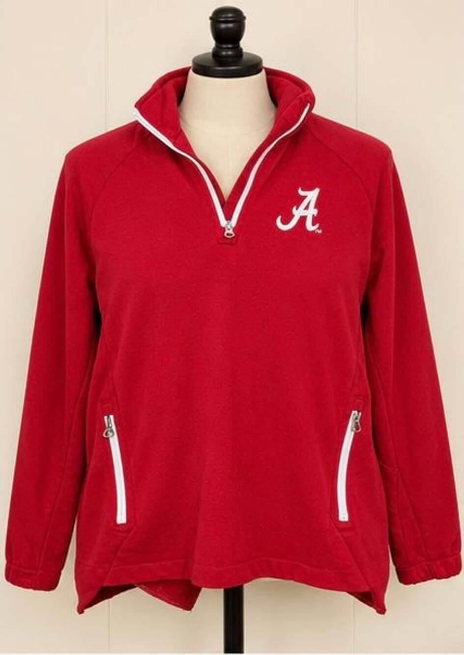 Genuine Stuff Alabama Crimson Tide 1/4 Zip Pullover Jacket Youth Large 14/16 Red